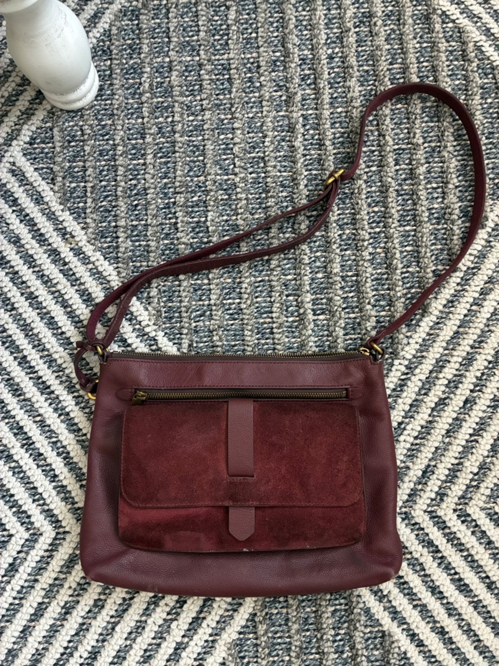 Fossil Kinley Crossbody Burgundry Bag